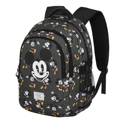 Image of Disney Mickey Mouse Looks Plus Running Backpack, Black, 34 x 46 cm, Capacity 32 L