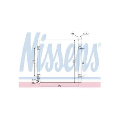 Image of CO1211 Condenser NISSENS 94290 without dryer Aluminium 340mm R1234yf
