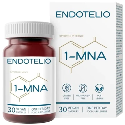 Image of Endotelio 1 MNA, Anti Aging, Optimizing NAD+ Biohacking Supplement, Support for Cellular Health, Scientifically Formulated with Enhanced Bioavailability, 30 Easy Swallow Caps