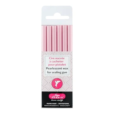 Image of Herbin 35962T Pack of 6 sticks special wax for Guns, Light Pink