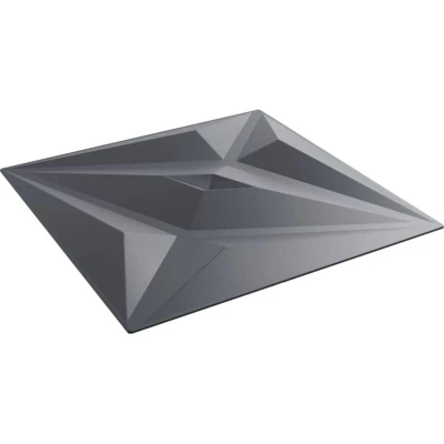 Image of vidaXL Wall Panels 12 pcs Grey 50x50 cm XPS 3 m² Star