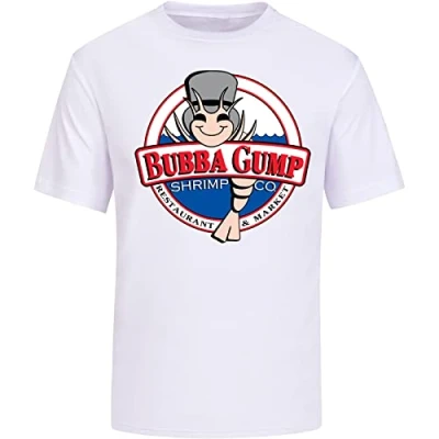 Image of Bubba Gump Shrimp Mens T Shirt White Graphic Unisex Tee XL