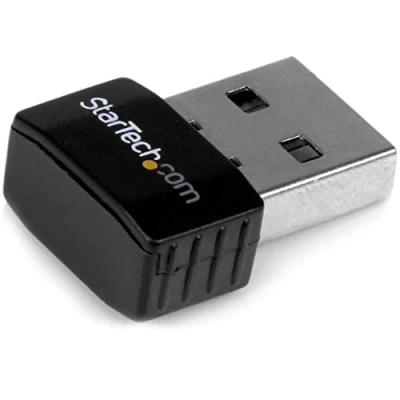 Image of StarTech.com USB 2.0 300 Mbps Mini Wireless N Network Adapter 802.11n 2T2R WiFi N300 NIC (USB300WN2X2C), Black