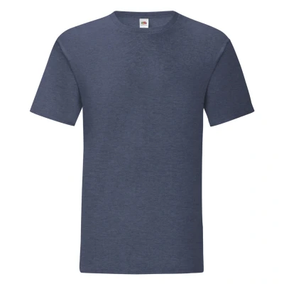 Image of Fruit of the Loom Mens Iconic T Shirt (Pack 5) (Heather Navy) Multicolour Size X Large