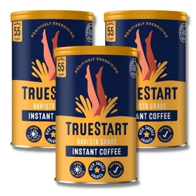 Image of TrueStart Barista Grade Instant Coffee 100g 3 pack, Premium Freeze Dried, Smooth Rich Beans Roast, 100% Full Flavour