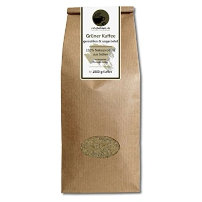 Image of Green coffee powder for weight loss/diet 100% natural robusta India (grounded &amp; unroasted 1000g)