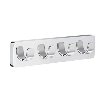 Image of Smedbo &quot;Ice&quot; Quadruple Towel Hook, Polished Chrome