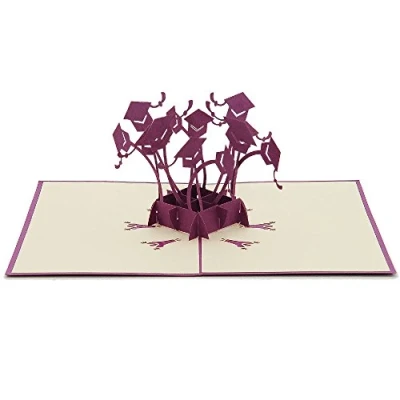 Image of Favour Pop Up Greeting card. a delicate work of art that unfolds as variety doctor&#039;s hats when opened. TC001 ..