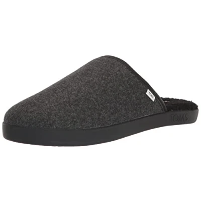 Image of TOMS Men&#039;s Harbor Slipper, Black, 7.5 UK