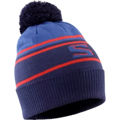 Image of Salomon Heritage Unisex Cap, Cozy warmth, Vintage style, Soft comfort, Night Sky, Navy Peony, Samba, One Size