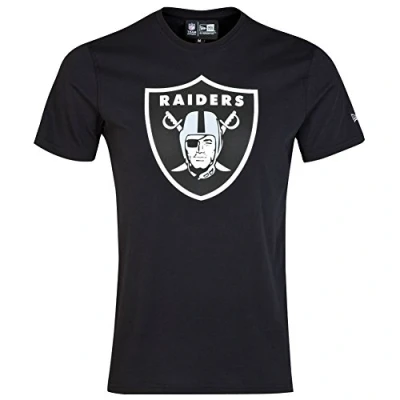Image of New Era Oakland Raiders T Shirt NFL Team Logo Black S