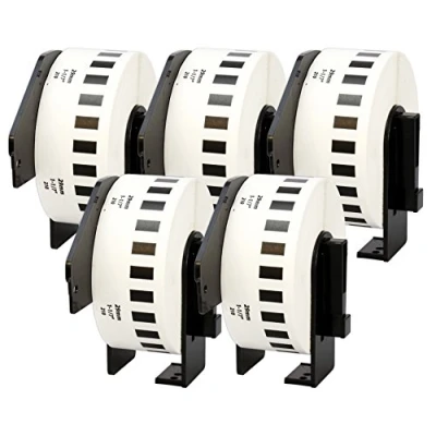 Image of 5 Compatible Rolls DK22210 DK 22210 29mm x 30.48m Continuous Address Labels for P Touch QL 500 550 560 570 700 720NW 800 810W 820NWB 1050 1060N 1100 1110NWB