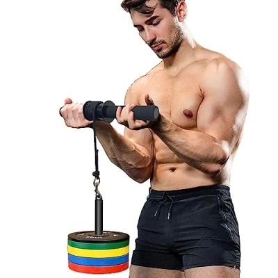 Image of Forearm Blaster Roller Anti Slip Handle Wrist Exerciser Trainer Arm Strength Equipment Home Gym Must for Exercising Fitness Workout (Nylon)