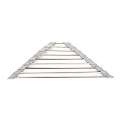 Image of TTTLLNN for Triangle Dish Drying Rack Sink Corner Over The Sponge Holder Foldable Stainless Steel Drainer Kitchen Accessories