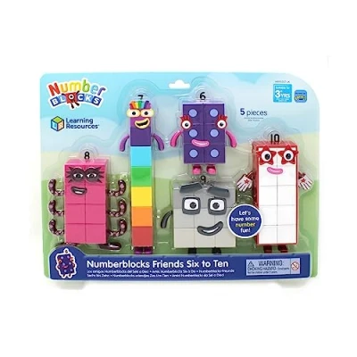 Image of Learning Resources Numberblocks Friends Six to Ten, Play Figures, Official Collectible Figures for Kids Aged 3 and Up