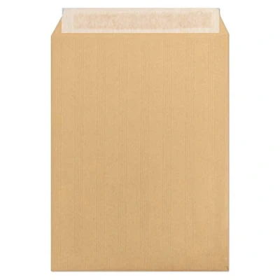 Image of Clairefontaine 7759C Box of 125 Kraft Adour Brown Pockets 330x440 mm Self Adhesive 120g/m²
