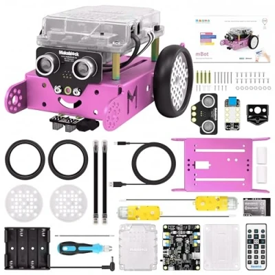 Image of Makeblock mBot Robot Toys for Kids, Programmable Compatible with Scratch and Arduino, Detects Obstacles, Follow Line, Arduino Coding Kit Beginners Gift Boys Girls 8+