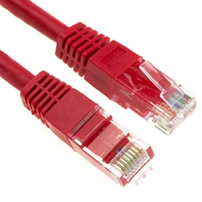 Image of kenable Ethernet Network Cable Cat6 GIGABIT RJ45 COPPER Internet Patch Lead Red 1m [1 metres]