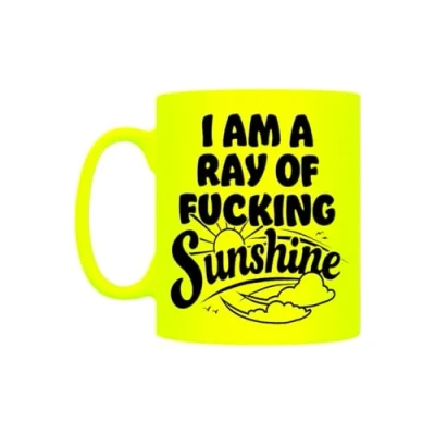 Image of Grindstore I Am A Ray of F*cking Sunshine Yellow Neon Mug