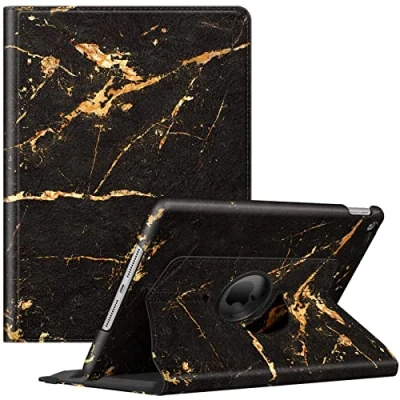 Image of FINTIE Case Compatible with iPad 10.2 Inch 9th/8th/7th Generation (2021/2020/2019), 360 Degree Rotating Cover Pen Storage Function, Obsidian Marble