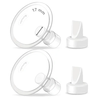 Image of Maymom Compatible 17mm Breastshield Flange for Lansinoh Breastpump &amp; Valve. Not Original Pump Parts. Replace ComfortFit. Work with SignaturePro SmartPump Manual Pumps