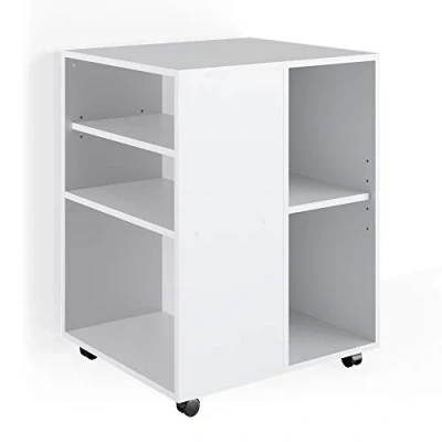 Image of Vicco Rolling file cabinet, White, 59 x 53 cm