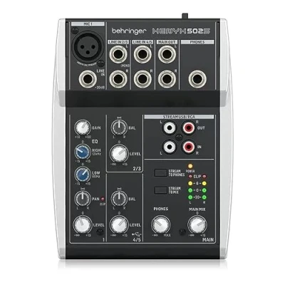 Image of Behringer XENYX 502S Premium Analog 5 Input Mixer with USB Streaming Interface