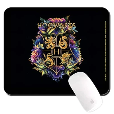 Image of Original And Officially Licensed By Harry Potter Mouse Pad for PC, Pattern 020 Black, Computer Mat, Non Slip, 220 mm x 180