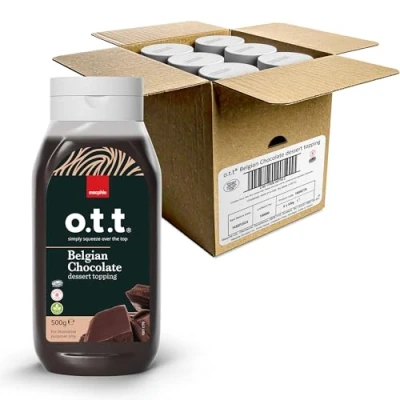 Image of Macphie OTT Chocolate Dessert Topping, MF077, 500g (Pack of 6)