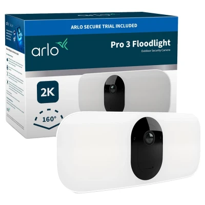 Image of Arlo Pro 3 Floodlight Outdoor Security Camera, white