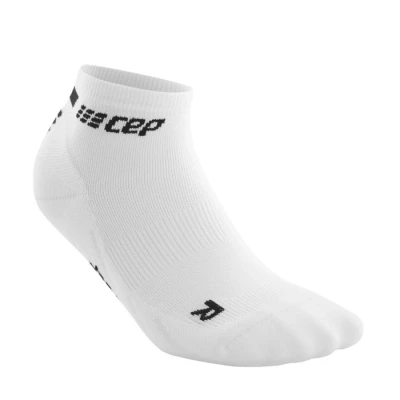 Image of CEP THE RUN compression socks LOW CUT for women Short running in white with Regenerating Size II S