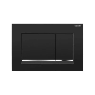Image of Geberit K13379 Sigma 30 Actuator Plate. KM. 1 Black/Gloss Chrome (115.883 Pack of