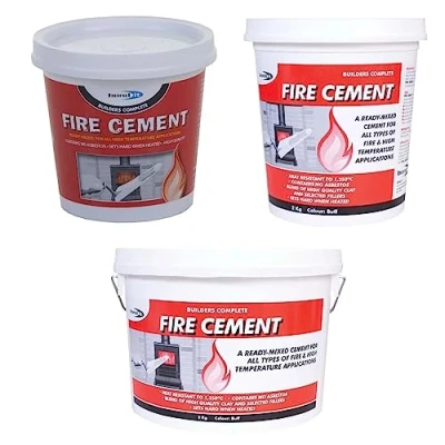 Image of Bond It Fire Cement READY Mixed Stove Oven Boiler Flue Heat Resistant 500g/2/5kg HIGH TEMPERATURE TO USE (2)