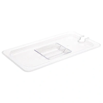 Image of Vogue Polycarbonate Plastic 1/3 Gastronorm Notched Lid, Clear, Size: GN 1/3, Temperature Range: 40C to 100C, U252