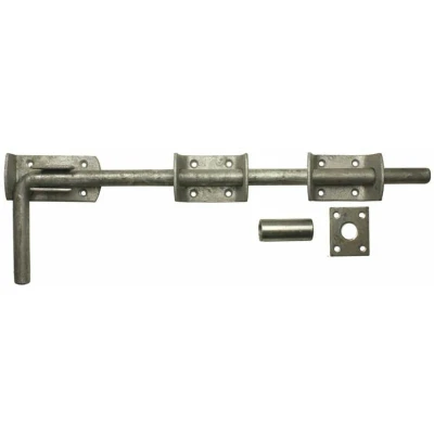 Image of Perry 600mm Garage Door Bolt Pre Packed+ Fittings Galvanised