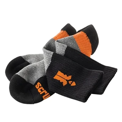 Image of Scruffs Trade Socks Black 3pk Size 7 9.5 / 41 43