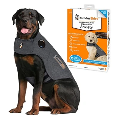 Image of Petlife Thundershirt Anxiety Coat for Dog, Grey (Heather Grey), XXL