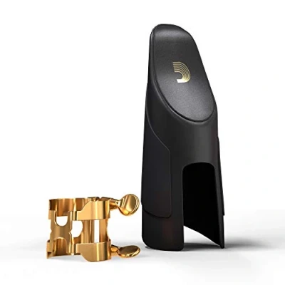Image of Rico HCL1G Gold Plated H Ligature and Cap for Bb Clarinet