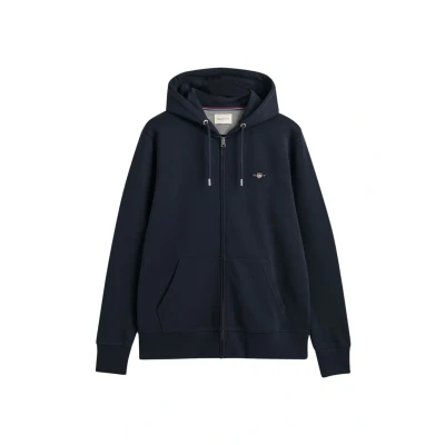 Image of GANT REG Shield FULL Zipup sweatshirt, Men&#039;s, Size: XS, Evening blue