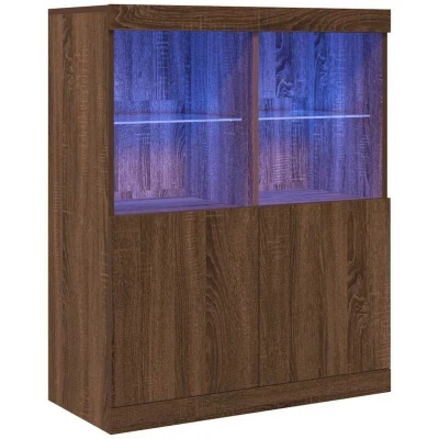 Image of vidaXL Sideboard Brown Oak 81x37x100 cm Engineered Wood