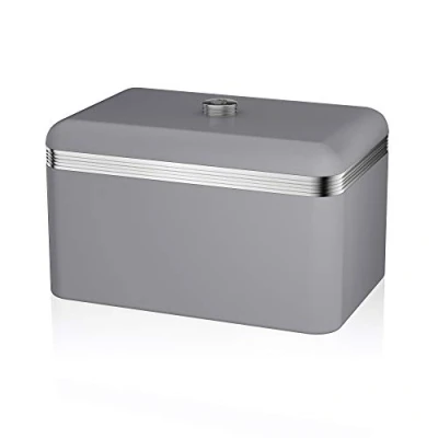 Image of Swan Retro Bread Bin Grey