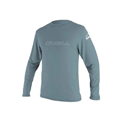 Image of O&#039;Neill Wetsuits Men&#039;s Basic Skins UPF 50+ Long Sleeve Sun Shirt, Dusty Blue, XX Large