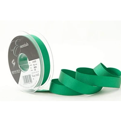 Image of Berisfords Grosgrain, Polyester, Emerald, 16mm