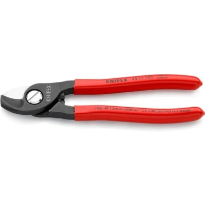 Image of Knipex Cable Shears burnished, plastic coated 165 mm (self service card/blister) 95 11 SB