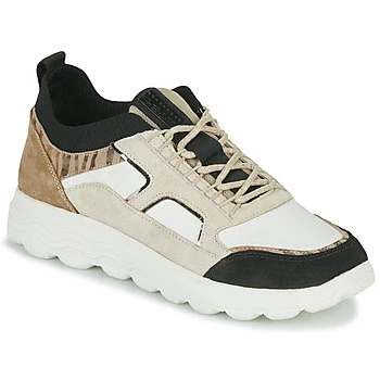 Image of Geox Women&#039;s D Spherica C Sneakers, Off White Lt Taupe, 4 UK