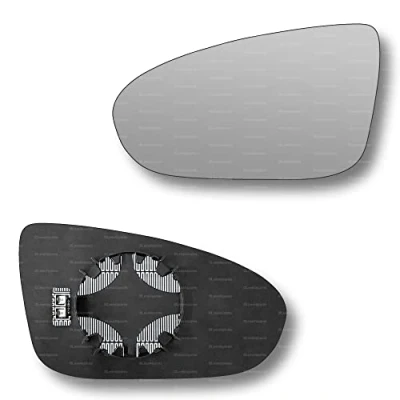 Image of Less4spares Replacement Wing Mirror Glass Left Compatible with Vauxhall Meriva 2010 2017 CLIP ON Passnager Near Side N/S Heated Convex