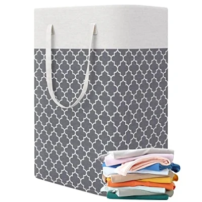Image of GIMOCOOL 75L Freestanding Laundry Hamper with Handle, Large Basket Clothes Hamper, Collapsible Washing for Storage Toys in Bedroom, Bathroom