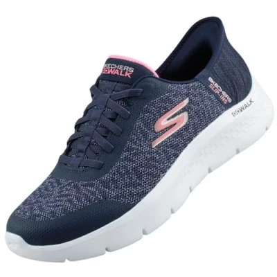Image of Skechers Women&#039;s GO Walk Flex Kaylee Sneaker, Navy, 6 UK