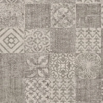 Image of Galerie Passenger Collection Grey Moroccan Tile Design Wallpaper Roll