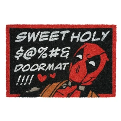 Image of Grupo Erik Marvel Deadpool Door Mat 15.7 x 23.6 inches 40 60 cm Coconut Coir Eco Friendly 100% Indoor &amp; Outdoor Gifts
